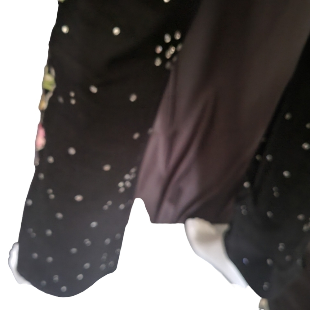 Vintage INVEST IN THE ORIGINAL VOYAGE Black Jeans with Rhinestones - Picture 8 of 9